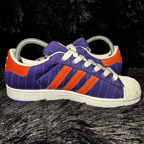 Adidas Original Superstar Men's 7 Purple Orange Suns G50968 Shell Toe Sneakers - Picture 10 of 15